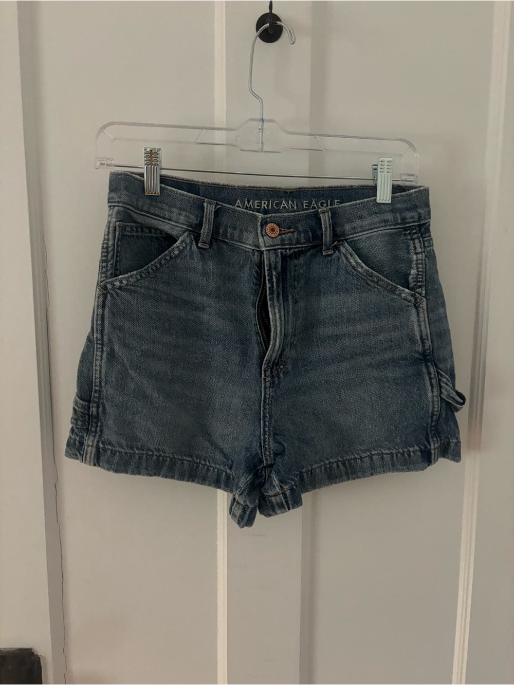 American Eagle Outfitters Blue Denim High-Rise Shorts